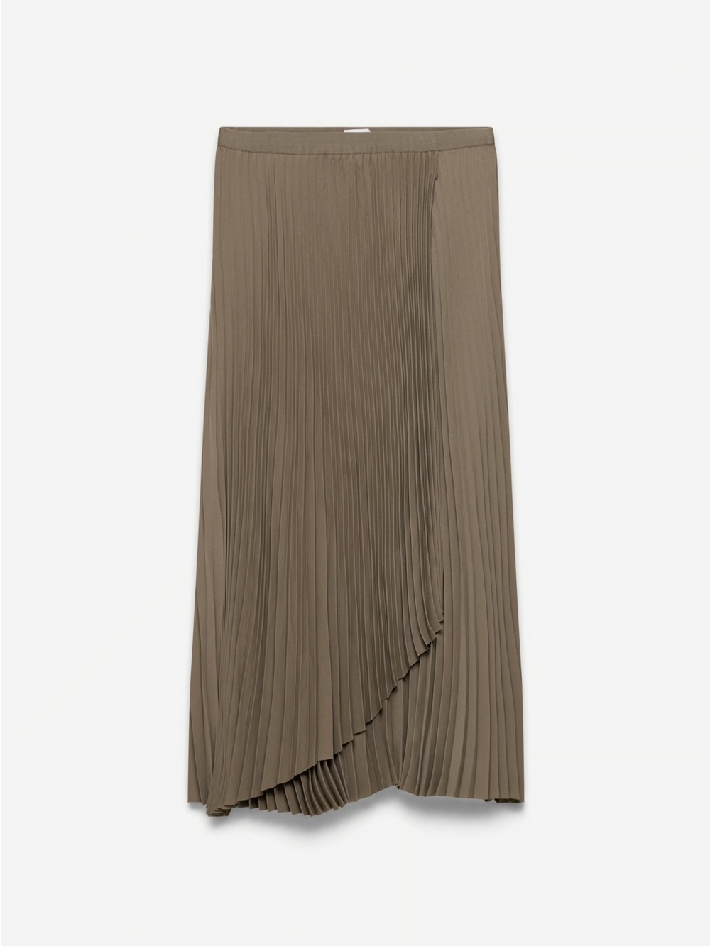 Pleated Midi Skirt in Taupe - Aritzia